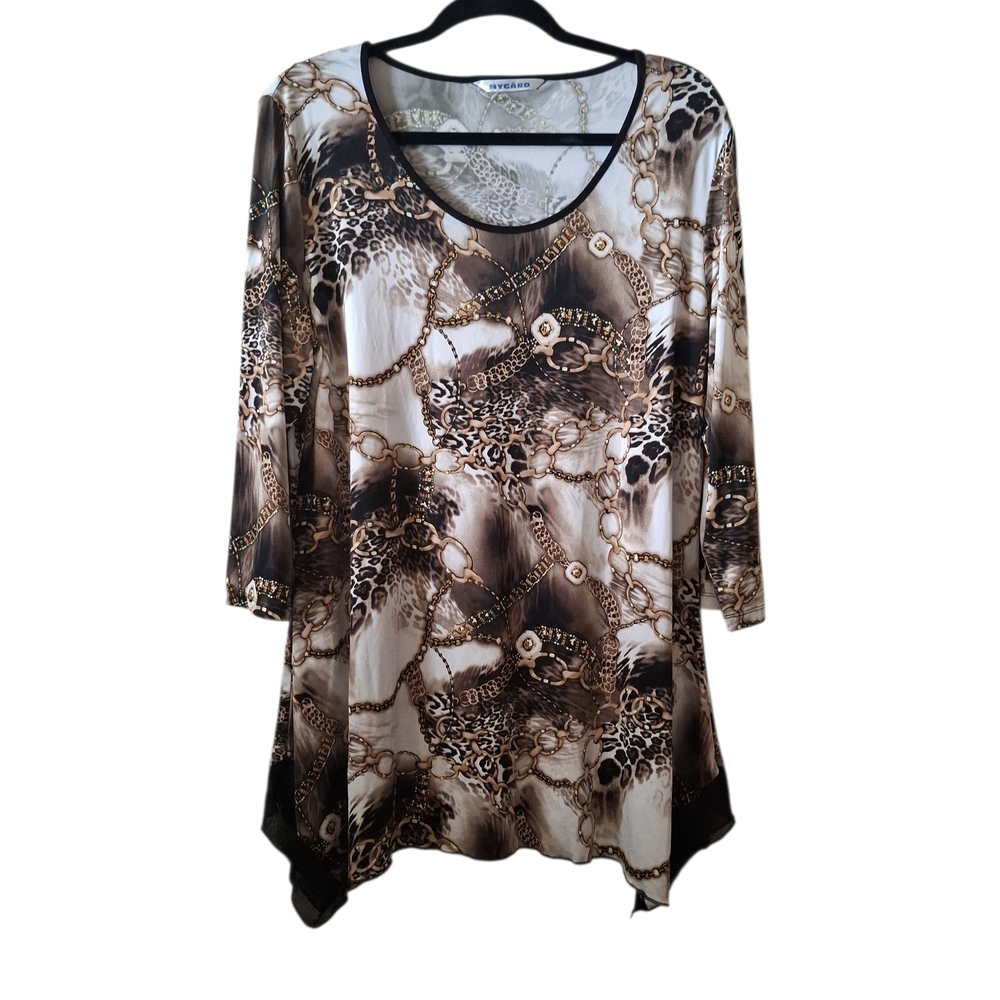 Nygard Animal and Chain Print Tunic